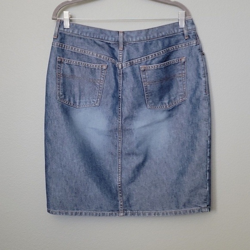 Guess Jeans Sweet Summer Western Front Slit Denim Jean Skirt size 34 Y2K Blue - Picture 7 of 8